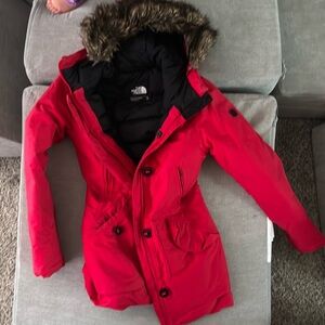 North Face women’s extra-small red coat